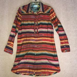 Tasha Polizzi serape shirt dress tunic size large
